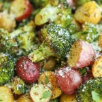 Garlic Parmesan Broccoli and Potatoes in Foil