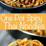 one pot spicy thai noodles