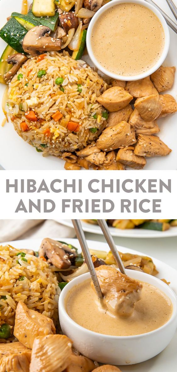Hibachi-Chicken-with-Fried-Rice-and-Vegetables