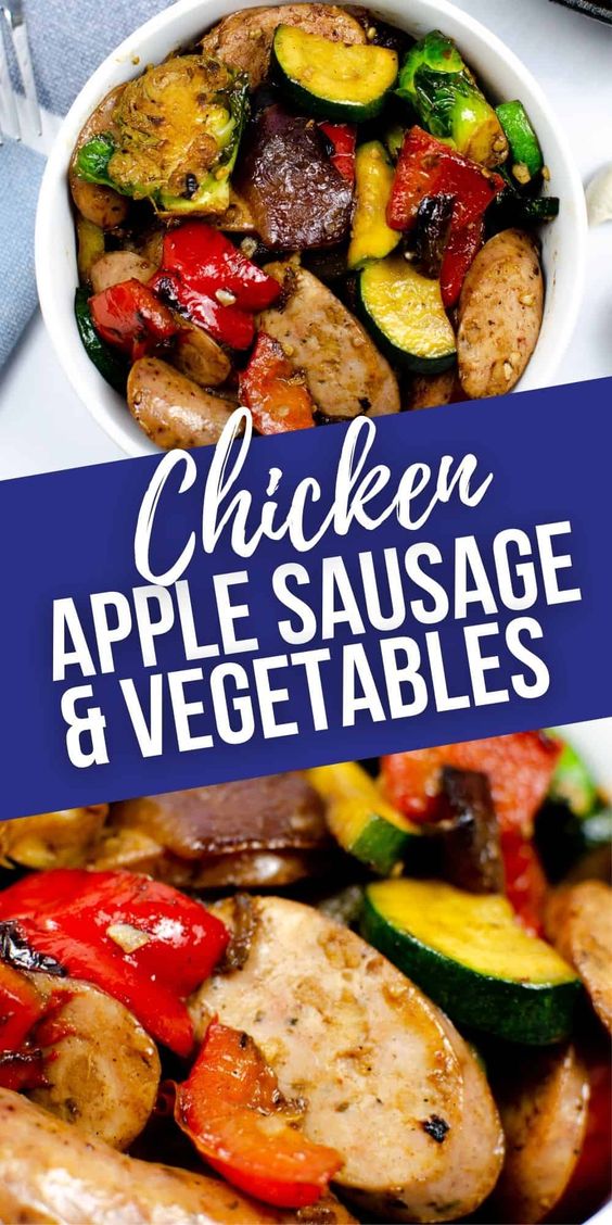 Chicken-Apple-Sausage-and-Vegetables
