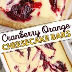 Cranberry Orange Cheesecake Bars