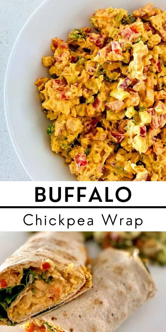 Buffalo-Chickpea-Wrap