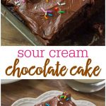 Moist Sour Cream Chocolate Cake