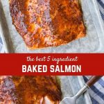 Baked-Salmon-With-Maple-Mustard-Glaze (5 Ingredient Recipe)