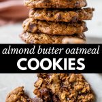 Almond Butter Oatmeal Cookies