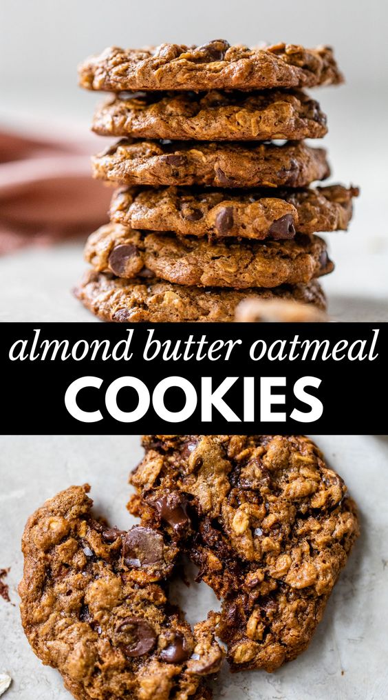 Almond-Butter-Oatmeal-Cookies