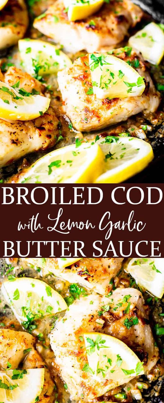Broiled-Cod-with-Lemon-Garlic-Butter-Sauce