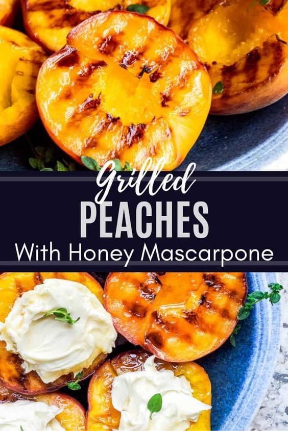 Grilled-Peaches-Recipe-with-Mascarpone-&-Honey