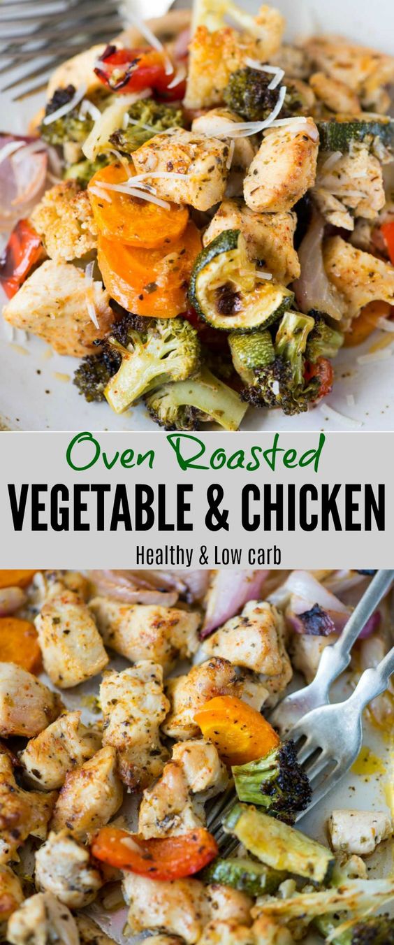 Oven-Roasted-Vegetables-With-Chicken