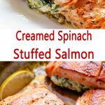 Creamed Spinach Stuffed Salmon