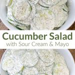 Cucumber Salad With Mayo and Sour Cream