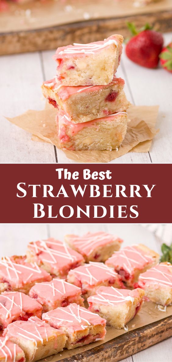 Strawberry-Lemon-Blondies