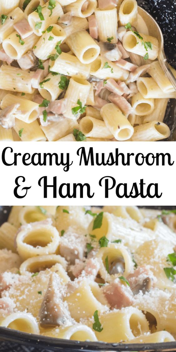 Creamy-Mushroom-&-Ham-Pasta
