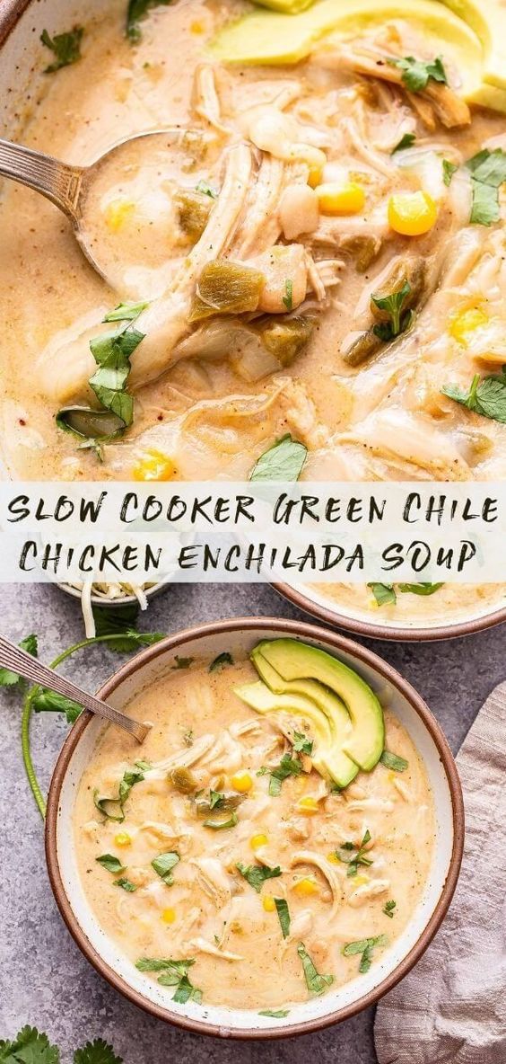 Slow-Cooker-Creamy-Green-Chile-Chicken-Enchilada-Soup