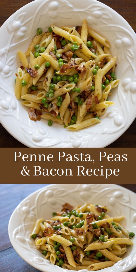 Penne-Pasta-Peas-And-Bacon