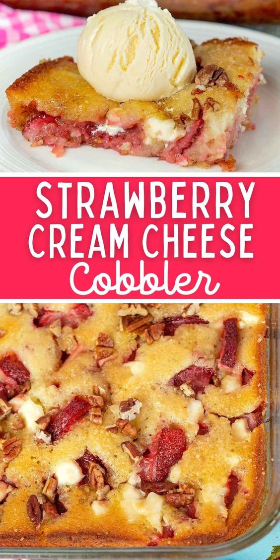 Strawberry-Cream-Cheese-Cobbler