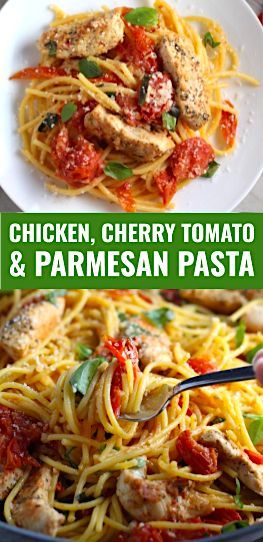Chicken-With-Cherry-Tomatoes-And-Basil-Pasta