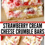 Strawberry Cream Cheese Crumble Bars