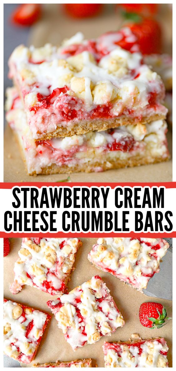 Strawberry -Cream-Cheese-Crumble-Bars