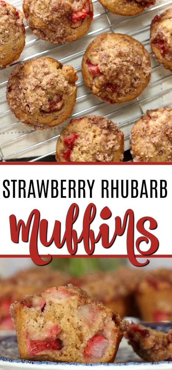Strawberry-Rhubarb-Muffins-with-Streusel-Topping