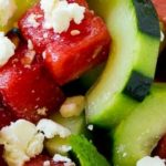 Watermelon Salad with Feta and Cucumber