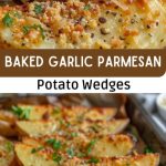 BAKED GARLIC PARMESAN POTATO WEDGES