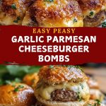 Garlic Parmesan Cheeseburger Bombs