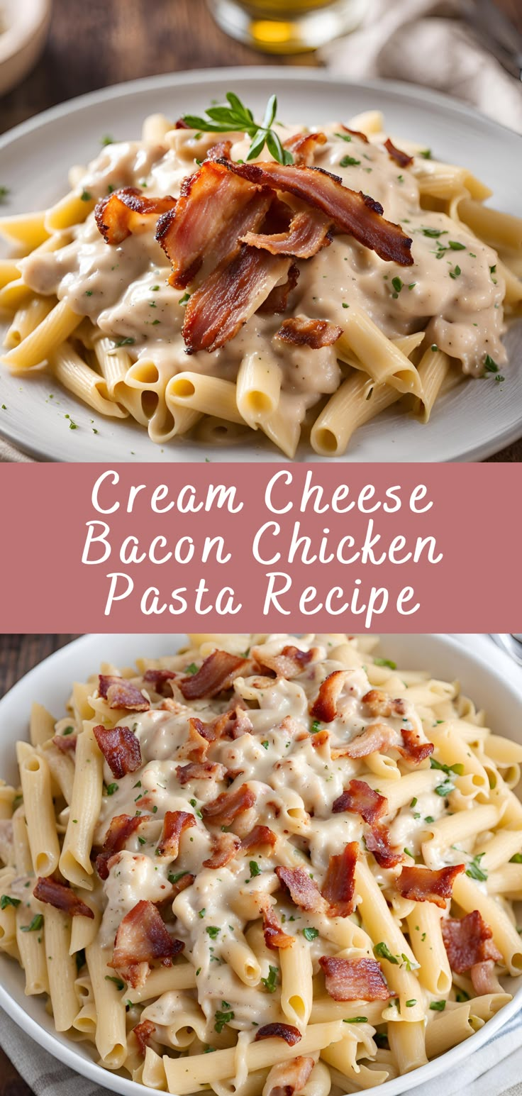 Cream-Cheese-Bacon-Chicken-Pasta-Recipe