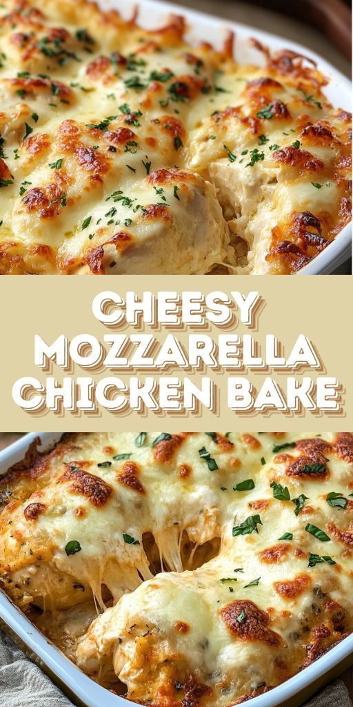 Cheesy Mozzarella Chicken Bake