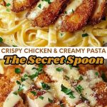 CRISPY CHICKEN WITH CREAMY PASTA