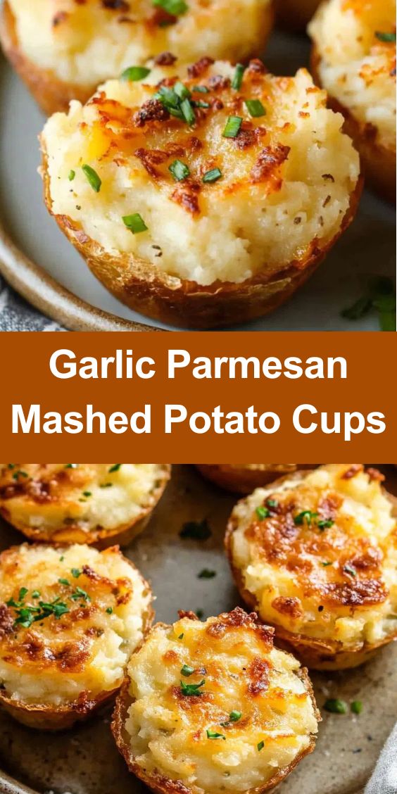 GARLIC PARMESAN MASHED POTATO CUPS