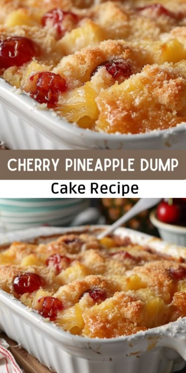 Easy Cherry Pineapple Dump Cake Recipe