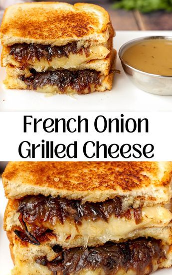 Slices of toasted bread covered with caramelized onions and melted cheese are laid out on a wooden board; the golden crust of the cheese is slightly toasted and glistening from the heat.
