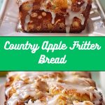 Apple pancake bread, sliced, with a golden crust and moist center, topped with thin apple slices and a sprinkle of cinnamon.