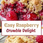 Raspberry crumble delight with a crispy crust and fresh berries on a plate.