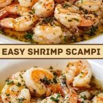 Langoustine shrimp and red lobster served on a plate with butter sauce and lemon.