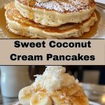 Sweet coconut pancakes, carefully folded and covered with a delicate cream