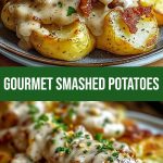 Delicate gourmet mashed potatoes with herb sauce in an exquisite presentation