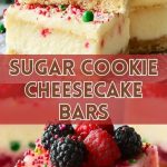 Cookie and cheesecake bars with neat layers