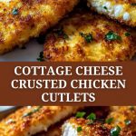 Chicken cutlets breaded with cottage cheese on a plate