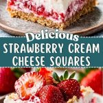 Homemade Strawberry and Cream Dessert Squares
