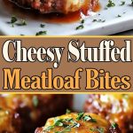 Close-up of mini meat rolls with a cheese filling