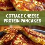 Protein pancakes with cottage cheese — close-up