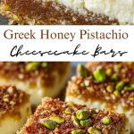dessert bars with pistachios and honey glaze