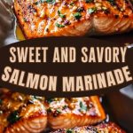 Salmon in a sweet-and-savory marinade—close-up
