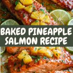homemade baked salmon with pineapple