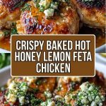 Chicken with a golden crust and feta cheese